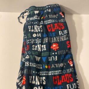 Multicolor Christmas Fleece Pajama Pants